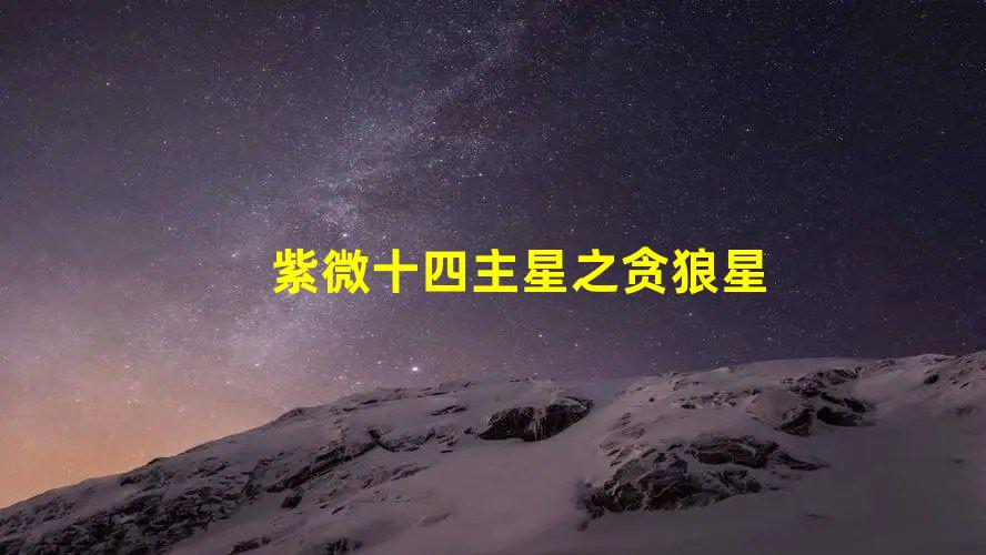 紫微十四主星之贪狼星